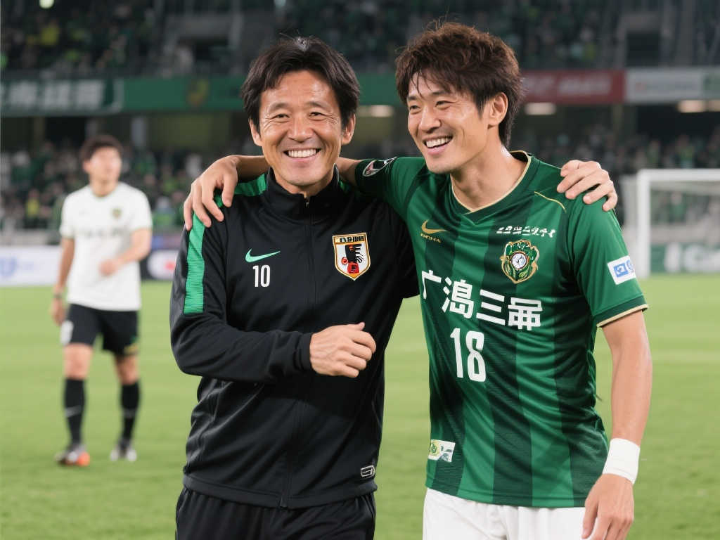 森保一与上村健一联手出战广岛元老赛 昔日8年队友再聚首